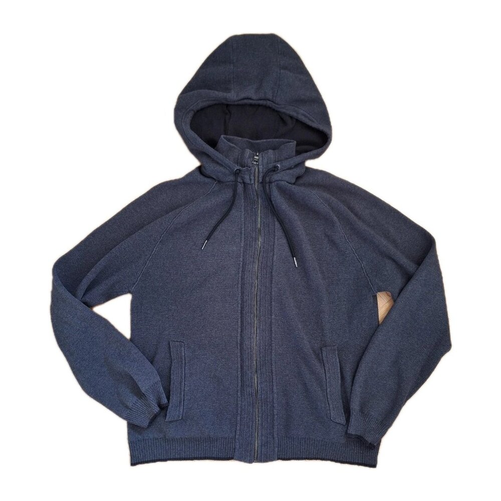 LE CHATEAU ZIPPER FRONT SWEATER HOODIE SIZE M